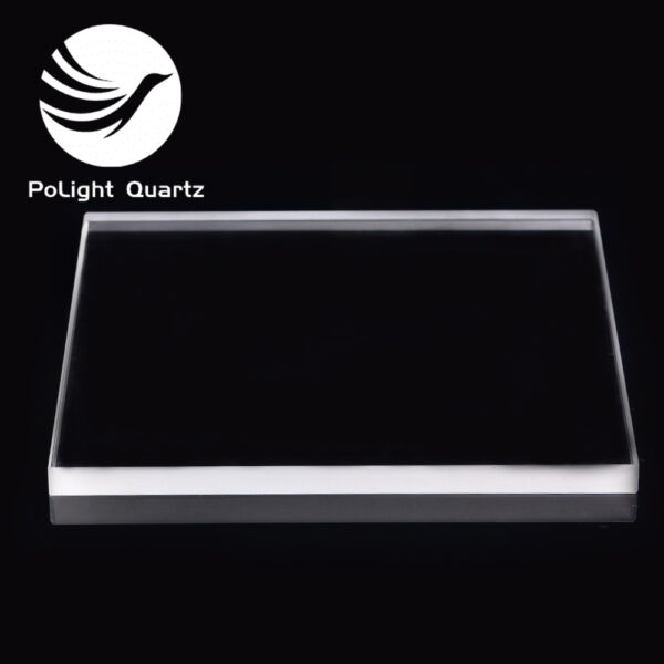 PoLight Factory Supply Clear UV Fire Resistant Fused Quartz Square Plate - Image 3