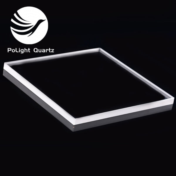 PoLight Factory Supply Clear UV Fire Resistant Fused Quartz Square Plate - Image 2