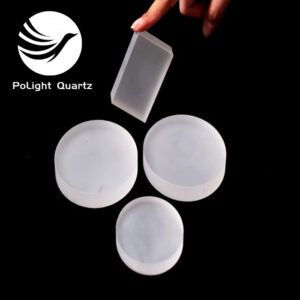Ground Quartz Glass disc customized sizes quartz disk frosted