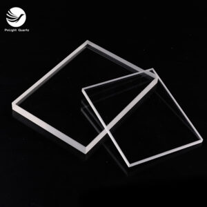 PoLight Factory Supply Clear UV Fire Resistant Fused Quartz Square Plate