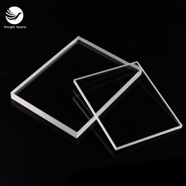 PoLight Factory Supply Clear UV Fire Resistant Fused Quartz Square Plate