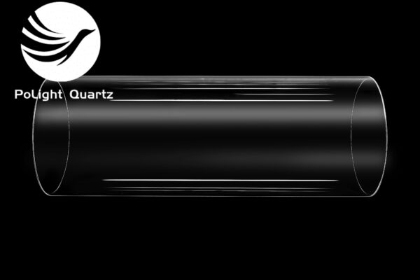 Large diameter clear quartz glass tube with open ends fire polished - Image 3